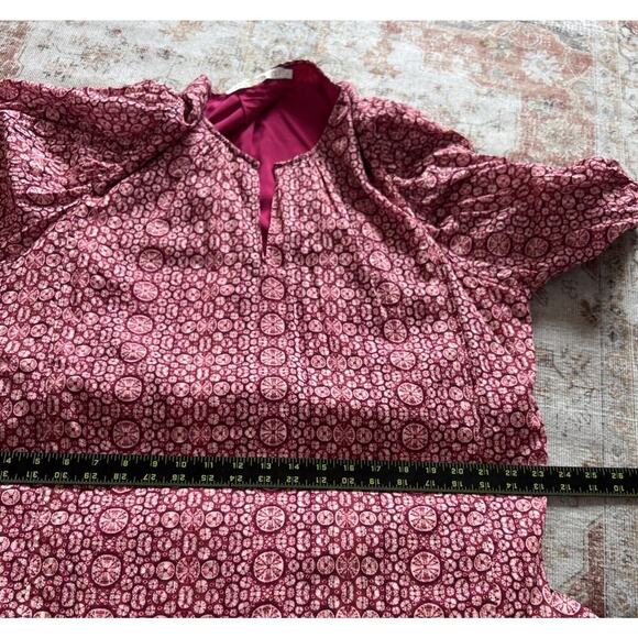 Marie Oliver Shyloh Mini Dress in Hibiscus Shibori Womens Size 1X Waist Belt - Picture 7 of 7